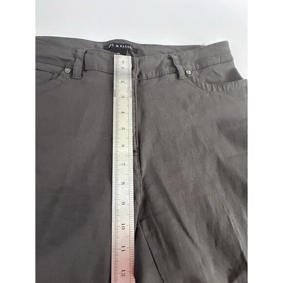 Zac & Rachel Womens Gray Mid Rise Flat Front Gray Pants 10 Stretch Gorpcore Y2K - Picture 7 of 8